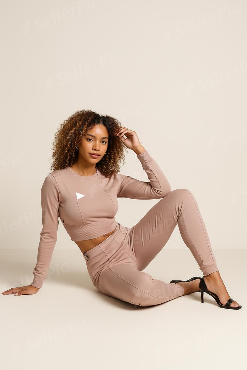 Contour Fit Ribbed Long-Sleeve Set