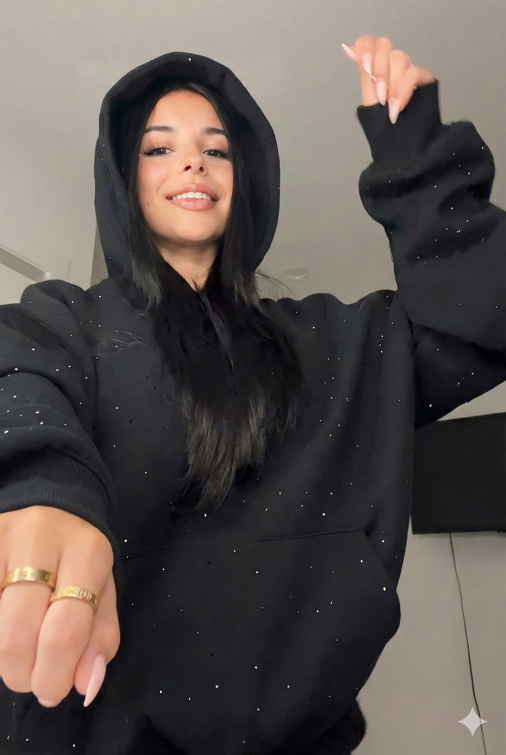 The "Midnight Sky" All-Over Sparkle Hoodie