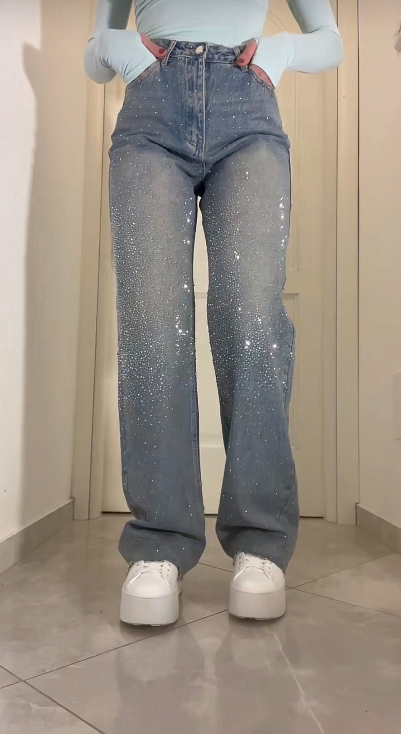 The "Party Starter" Crystal Denim