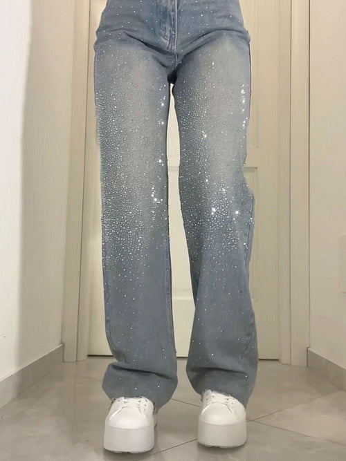 The "Party Starter" Crystal Denim - AriaHaus